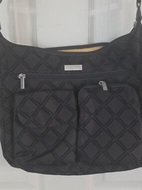Baggallini Black Quilted Shoulder Crossbody Bag NWOT